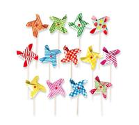 Targonix Lot de 24 décorations de gâteau en papier pour gâteaux, muffins et cupcakes, non comestibles, colorées et non comestibles, pour anniversaire, fête, fête prénatale, maison