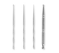 Targonix Lot de 4 stylos d'acupression en acier inoxydable, masseurs portables pour le visage et le corps, massage des tissus profonds et des cicatrices pour la maison, les voyages et la détente