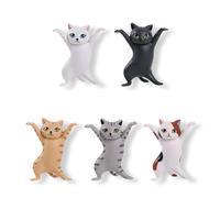 TARGONIX Lot de 5 mini figurines de chat en PVC - Décoration pour la maison, le bureau, l'étagère et l'environnement de fête