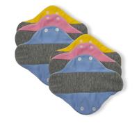 Targonix Lot de 6 protège-slips lavables en coton, réutilisables, en 3 couleurs, pour les soins menstruels quotidiens, à la maison, en voyage et au quotidien