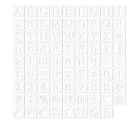 Targonix Lot de 80 pochoirs en PET réutilisables pour peinture, dessin, pochoirs, fabrication textile, bricolage pour mur, bois, tissu