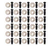 TARGONIX Yeux de sécurité 5 mm - Lot de 100 yeux de poupée noirs en plastique - Yeux de sécurité pour animaux au crochet et yeux pour animaux au crochet pour les projets d'artisanat Amigurumi à la