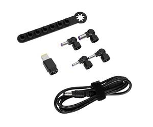 Targus ACC1134GLX Kit d'accessoires pour l'alimentation de l'héritage 90W (câble DC vers l'embout + 5 embouts + barre de rangement) - 1.8M