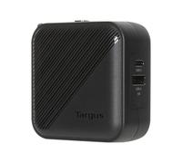 Targus - Adaptateur secteur - GaN - 65 Watt - PD - 2 connecteurs de sortie (USB-C, USB type A) - noir