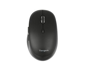 Targus AMB582GL Souris Optique 2400 DPI Sans Fil RF + Bluetooth 5.0, Droitier Noir, 1 Bouton Roue, Pile AA, 63.5x105x38.6mm, 59g