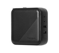 Targus APA109GL Chargeur Secteur Universel 100W Power Delivery, 2x USB 2.0, 2x USB-C, Protections électriques, Fiches ANZ/EU/UK/US, Noir