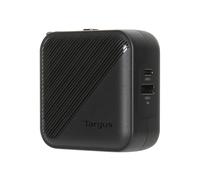 Targus APA803GL Chargeur Secteur Universel 65W, USB-A 2.0 + USB-C Power Delivery, Protections Surtension/Surchauffe, Noir, Fiches ANZ/EU/UK/US