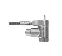 Targus ASP95GL Câble Antivol Argent 2m pour Moniteur/Ordinateur Portable/Smartphone, Serrure à Clé, Acier Galvanisé, 33x15x31.3mm, 130g