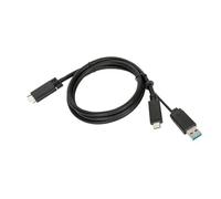 Targus - Câble USB - USB-C (M) pour USB type A, USB-C - 1.8 m - vis moletées - noir