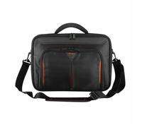 Targus Classic+ Clamshell - Sacoche ordinateur 14"" noir/rouge, bandoulière, pochette sécurité