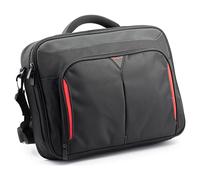 Targus Classic+ Clamshell Sacoche pour Ordinateur Portable 15,6", Sac à Bandoulière Homme Femme, Mallette Ordinateur Portable avec Station de Travail - Noir, CN415EU