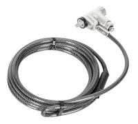 Targus Câble de sécurité DEFCON Ultimate – clé universelle, tête adaptable – Argent 2 m