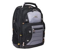 Targus Drifter Sac à Dos renforcé pour Ordinateur Portable Jusqu’à 15,6/16", Grand Sac à Dos imperméable avec Compartiments, Sac pour Ordinateur 32 L - Noir/Gris, TSB238EU