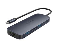 Hub USB C Hyper 11 en 1 Ecosmart Génération 2 MST 140 W Bleu et Argent