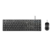 Targus - Ensemble clavier et souris - full size - antimicrobienne - USB - QWERTY - Espagnol - noir