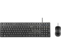 Targus - Ensemble clavier et souris - taille réelle - antimicrobien - USB - QWERTY - espagnol - noir (AKM622ES)