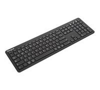 Targus Full-Size Multi-Device - Clavier - antimicrobienne - sans fil - Bluetooth 5.1 - Allemand - noir Noir G