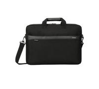 Targus GeoLite TBS576GL Slip case 14" (35.6 cm) Noir, Poche Frontale, Bandoulière Amovible, Résistant à l'eau, Matériaux Recyclés, 375x40x320mm, 400g