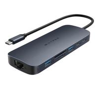 Hub USB C Hyper 11 en 1 Ecosmart Génération 2 MST 140 W Bleu et Argent