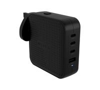 Targus HyperJuice - Adaptateur secteur - GaN - 100 Wh - QC 3.0, Power Delivery 3.0 + PPS - 4 connecteurs de sortie (USB, 3 x USB-C) - noir