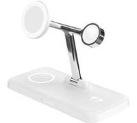 Targus HyperJuice Next - Support de chargement sans fil - 4 en 1 + adaptateur secteur - 15 Watt - 3 A - Fast Charge - 4 connecteurs de sortie - blanc Blanc G