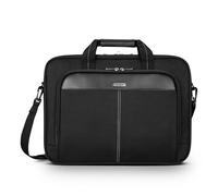 Targus Sacoche classique et fine pour ordinateur portable de 15" à 16" - Sacoche ergonomique et sacoche à bandoulière - Grand rembourrage en mousse pour ordinateurs portables de 16" et moins - Noir