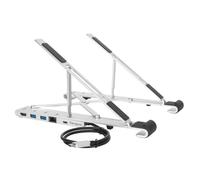 Targus Support Portable pour Ordinateur Portable + Station d'accueil intégrée, Blanc (AWU100005GL)