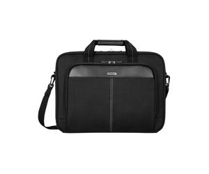 Targus TCT027GL Mallette 15.6" Noir : Polyester, Compartiment Unique, Poches Avant/Arrière, Sangle Épaule Amovible, Fixation Chariot, 420x334x66mm, 630g