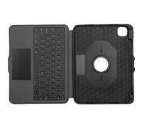 Versavu - Clavier et étui - avec trackpad - rétroéclairé - sans fil - Bluetooth 5.0 - QWERTY - Nordique - noir