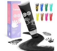 Taricor 75ml Kit Empreinte Bebe, Non Toxique Encre pour Empreinte Bebe Avec Attachement Éponge, Peinture Empreinte Bebe pour la Peau,Nouveau-nés Douche Cadeau Bebe Souvenir(Noir)