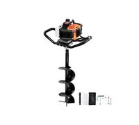 VEVOR Tarière thermique à essence 52 cc 1450 W, forêt 200 mm, 1 tige d'extension