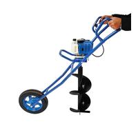 Tarière à essence 2 temps Tarière de jardin 52 cc 1460 W avec roue et foret