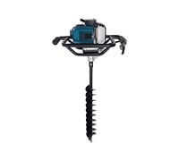 Tarière à essence 52 CC 2,3 HP avec 2 forets -100/200 mm, moteur 8500 tr/min avec rallonge et kit d'accessoires - pour horticulture/mise sur pieux