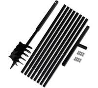 Bêche et tarière manuelle 180 mm avec Rallonge 9 m acier