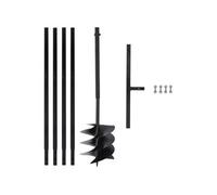 vidaXL Tarière de Sol avec Manche 250 mm et Tube d'Extension 4 m Outil de Perçage de Trous Jardinage Jardin Extérieur en Spirale Acier