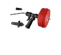 Tarière de vidange double usage 5 m avec perceuse électrique compatible avec tuyaux de 3/4 à 2 pouces - Serpent de plomberie professionnel