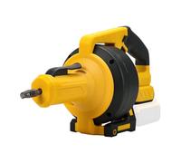 Tarière de vidange sans fil compatible avec Dewalt 20 V, serpent, avec câble remplaçable de 7 m, avant/arrière, lumière LED, outil de nettoyage pour évier, toilettes, baignoire, égout (jaune)