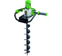 Fartools 175305 Tarière électrique 1200W, Ø=120mm, profondeur=560mm, vitesse de rotation de 200tr/min, inverseur de sens, débrayage automatique Vert
