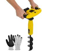 Tarière électrique sans fil, outil de creusement de trou puissant de 350 W avec foret de 30 x 7,6 cm, alimenté par batterie, idéal pour la plantation d'arbres de petit jardin