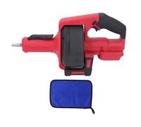 Tarière électrique sans Fil pour débouchage, Outil de débouchage à Alimentation Automatique pour plomberie, câble Flexible de 7 m pour l’élimination des Poils avec lumière LED et v (Rouge)