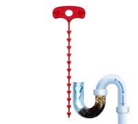 Tarière flexible portable, outil de drainage avec motif ardillon, 16,5 x 4,1 x 0,08 cm, serpent de plomberie avec tête fine, déboucheur plat, outil de drainage avec motif ardillon, nettoyeur d'évier