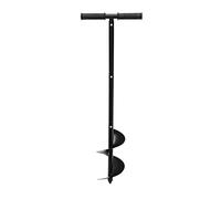 Tarière manuelle de 15,2 cm avec poignée antidérapante amovible et gants pour l'installation de poteaux de clôture, de culture de plantes, de pépinière, de perçage de piquets, etc