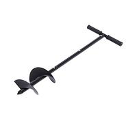 Tarière manuelle pour jardin - Diamètre : 150 mm - Avec foret antidérapant - Foret hélicoïdal - Avec outil pour planter des arbres