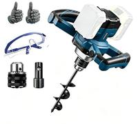 Tarière professionnelle sans fil compatible avec batterie Makita 18 V (sans | Moteur sans balais 1200 W, avec perceuse, 2 poignées, réglage de la vitesse à 6 niveaux, foret pour horticulture/pose de