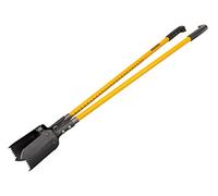 Tarière Roughneck Sharp-Edge - Manche en Fibre de Verre Massif avec Lames en Acier dentelées et jauge de Profondeur pour clôtures, aménagement paysager et terrassement - 1,46 m (57,5 po)