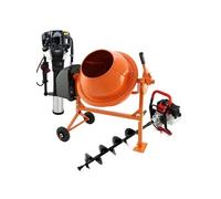 Tarière T-Mech 52cc, Bétonnière & Enfonce Poteaux 120mm Moteur à 4 temps