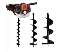 GT GARDEN - Tarière thermique 52 cm3 - 3 CV + lot de 3 mèches (80, 150 et 250 mm)
