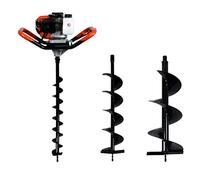 Tarière thermique 52 cm3, 3 CV + lot de 3 mèches (80, 150 et 250 mm)