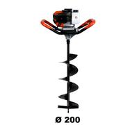 Tarière thermique 52 cm3, 3 CV + mèche 200 mm