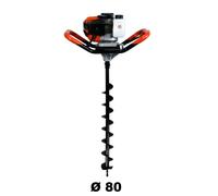 Tarière thermique 52 cm3, 3 CV + mèche 80 mm